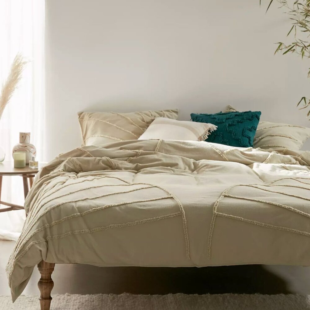 Urban Outfitters Eden Tufted Duvet Cover & Sham Set